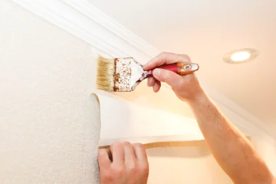 Pose de papier peint à Saint Bonnet-Laval — revêtements muraux et toiles de verre